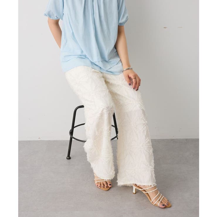 オフホワイト | カットジャガードパンツ | CRAFT STANDARD BOUTIQUE