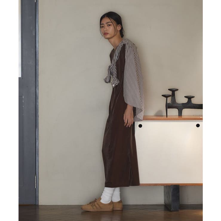 ベロアハーフスリーブワンピース | CRAFT STANDARD BOUTIQUE | 詳細画像8 