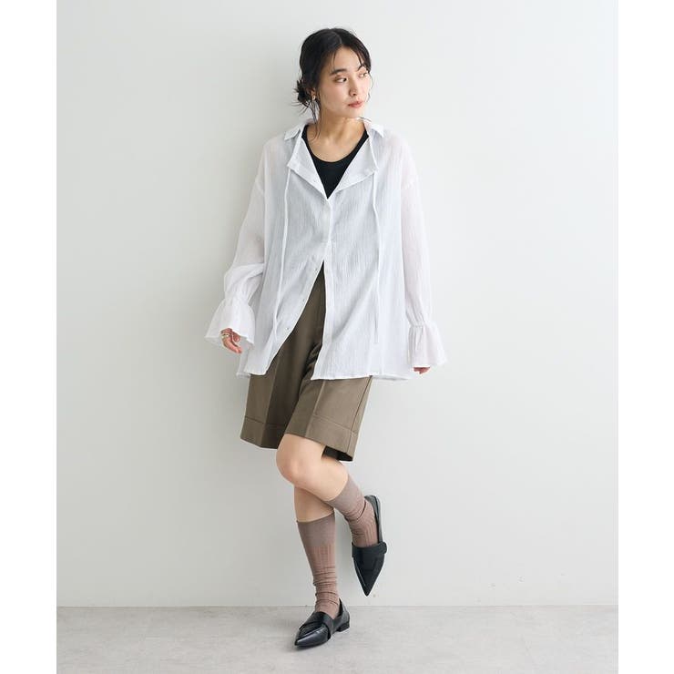 衿ギャザーシャツブラウス | CRAFT STANDARD BOUTIQUE | 詳細画像14 