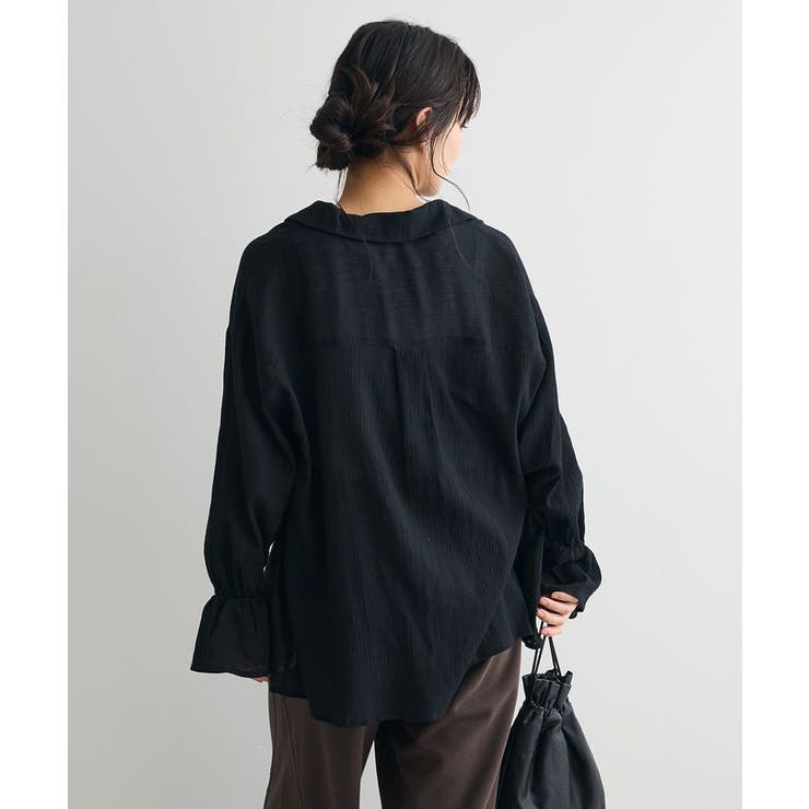 衿ギャザーシャツブラウス | CRAFT STANDARD BOUTIQUE | 詳細画像4 