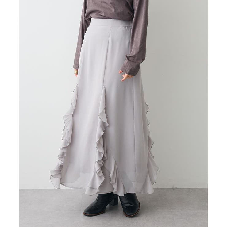 グレー | ラッフルロングスカート | CRAFT STANDARD BOUTIQUE