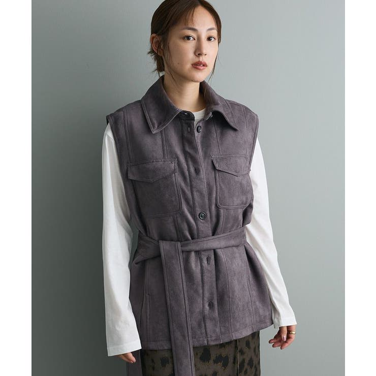 チャコールグレー | フェイクスエードベスト | CRAFT STANDARD BOUTIQUE