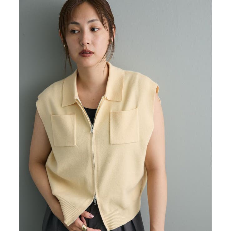 衿付きジップベスト | CRAFT STANDARD BOUTIQUE | 詳細画像1 