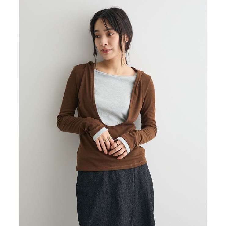 レイヤード風フード付きプルオーバー | CRAFT STANDARD BOUTIQUE | 詳細画像11 