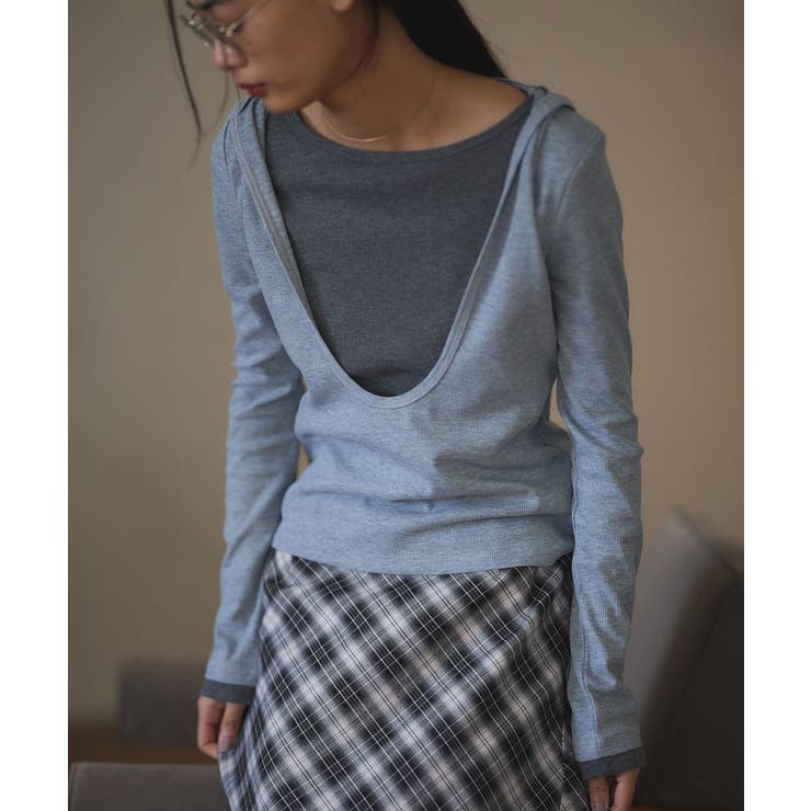 レイヤード風フード付きプルオーバー | CRAFT STANDARD BOUTIQUE | 詳細画像12 