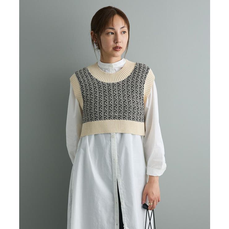 ジャガードショートニットベスト | CRAFT STANDARD BOUTIQUE | 詳細画像3 