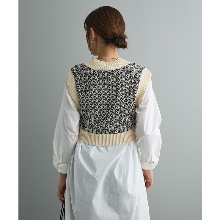 ジャガードショートニットベスト | CRAFT STANDARD BOUTIQUE | 詳細画像5 