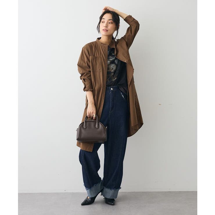 バンドカラーロングシャツチュニック | CRAFT STANDARD BOUTIQUE | 詳細画像3