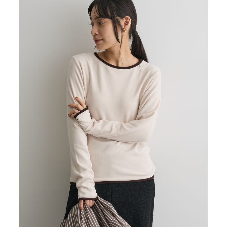 アイボリー | バイカラーパイピングプルオーバー | CRAFT STANDARD BOUTIQUE