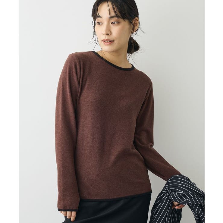ブラウン | バイカラーパイピングプルオーバー | CRAFT STANDARD BOUTIQUE