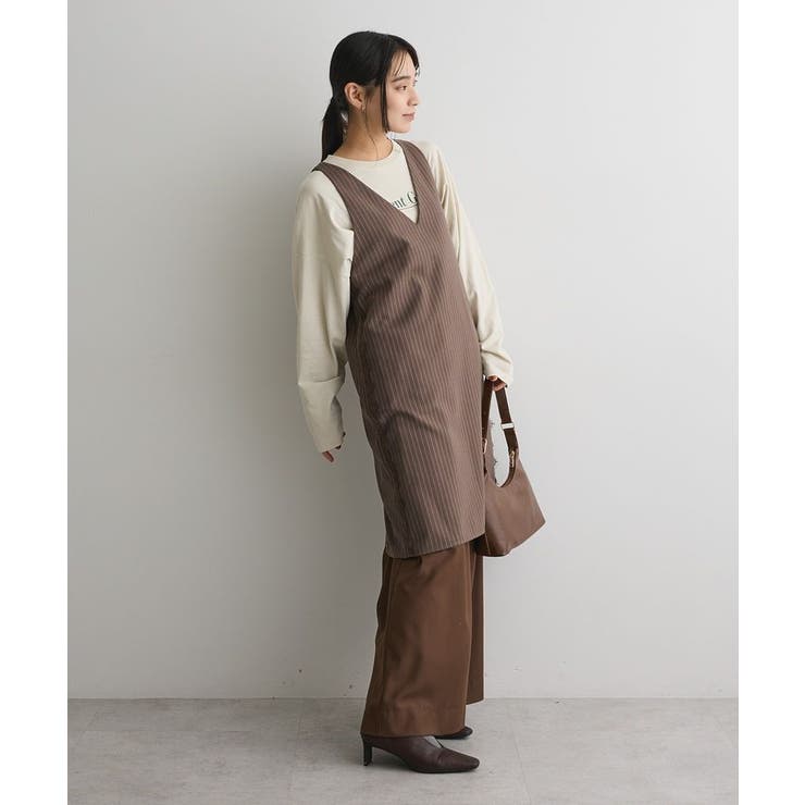 レース付きピンストライプジャンパースカート | CRAFT STANDARD BOUTIQUE | 詳細画像8 