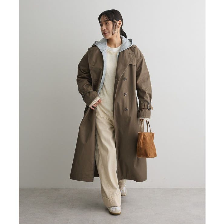 カーキ | 2WAYフード取り外しトレンチコート | CRAFT STANDARD BOUTIQUE