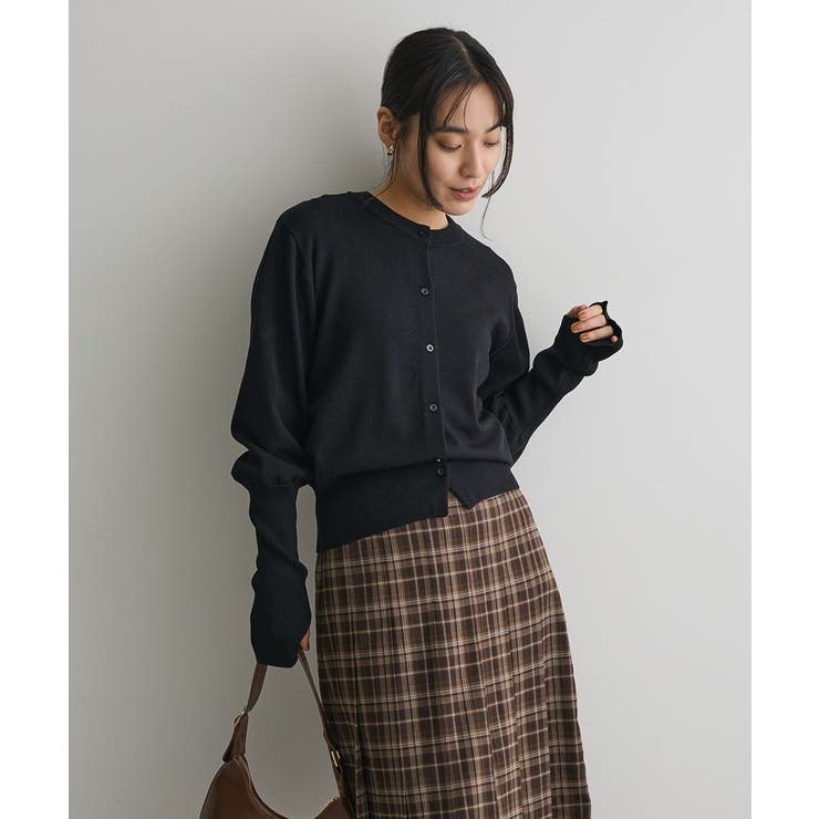 ロング袖リブコンパクトニットカーディガン | CRAFT STANDARD BOUTIQUE | 詳細画像3 