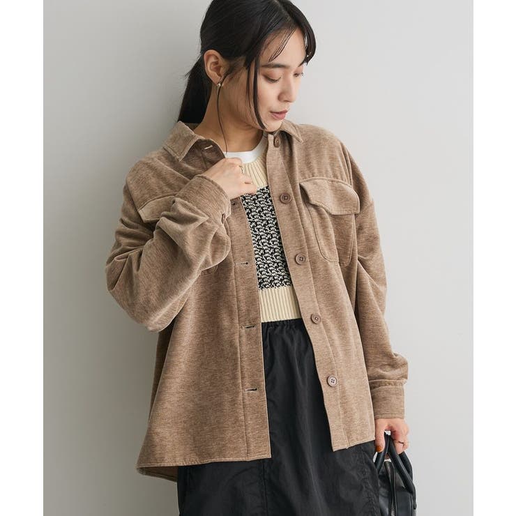 ベージュ | ベロアシャツジャケット | CRAFT STANDARD BOUTIQUE