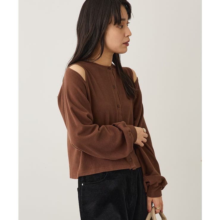 ブラウン | カットアウトデザインカーディガン | CRAFT STANDARD BOUTIQUE