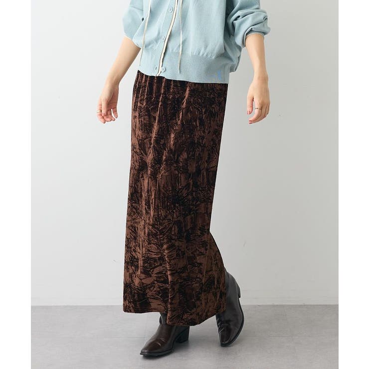 クラッシュベロアサイドスリットスカート | CRAFT STANDARD BOUTIQUE | 詳細画像1 