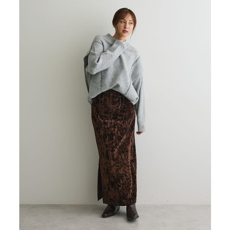 クラッシュベロアサイドスリットスカート | CRAFT STANDARD BOUTIQUE | 詳細画像12 
