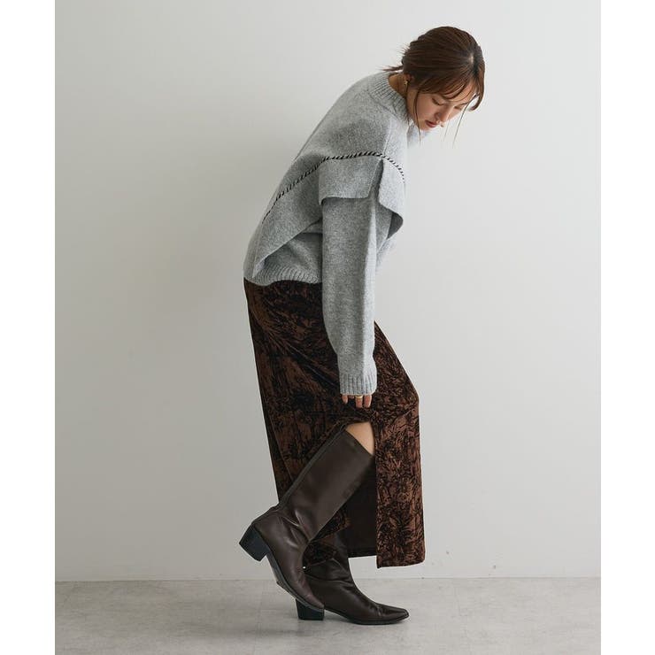 クラッシュベロアサイドスリットスカート | CRAFT STANDARD BOUTIQUE | 詳細画像13 