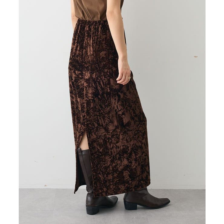 クラッシュベロアサイドスリットスカート | CRAFT STANDARD BOUTIQUE | 詳細画像4 