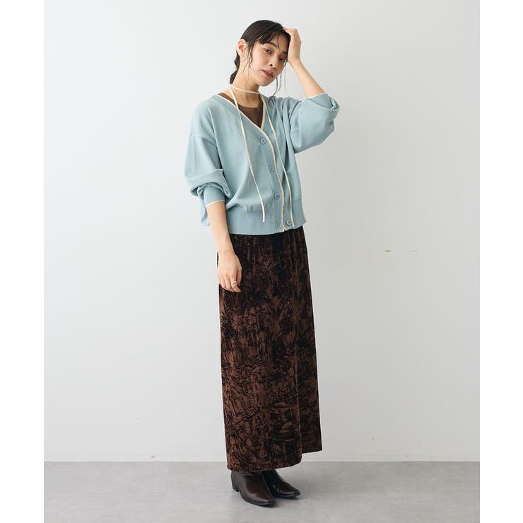 クラッシュベロアサイドスリットスカート | CRAFT STANDARD BOUTIQUE | 詳細画像6 