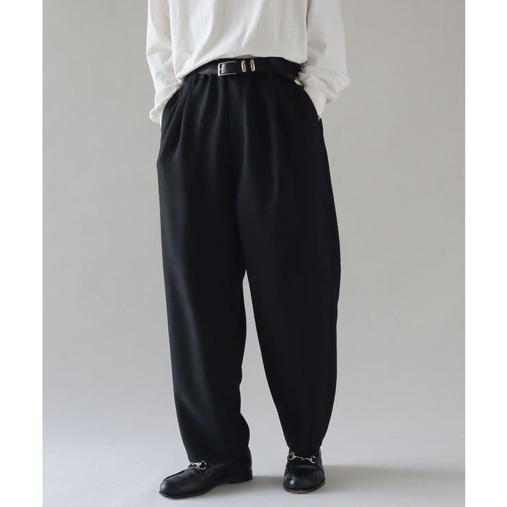 ブラック | ウールライクポリツイルパンツ | CRAFT STANDARD BOUTIQUE