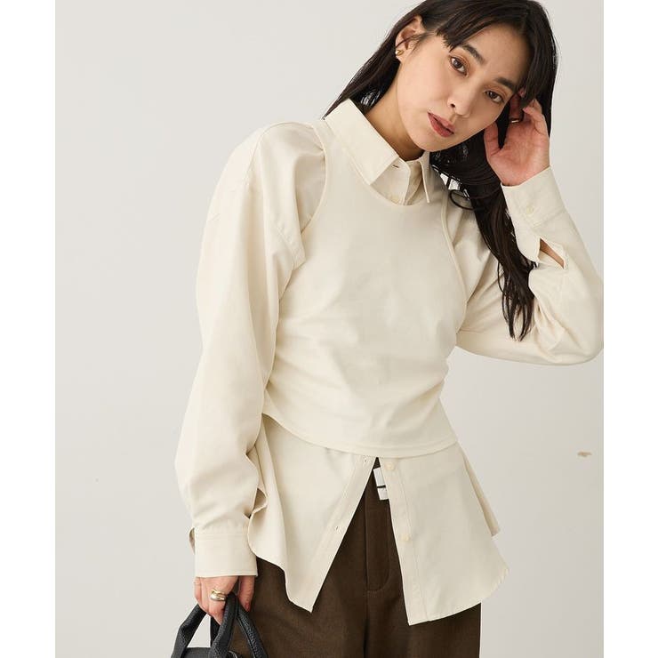 アイボリー | 2点セット/レイヤードタンクトップシャツ | CRAFT STANDARD BOUTIQUE