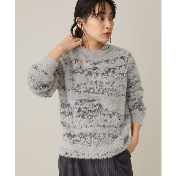 グレー | 洗える/ニュアンス柄フェザーニットプルオーバー | CRAFT STANDARD BOUTIQUE