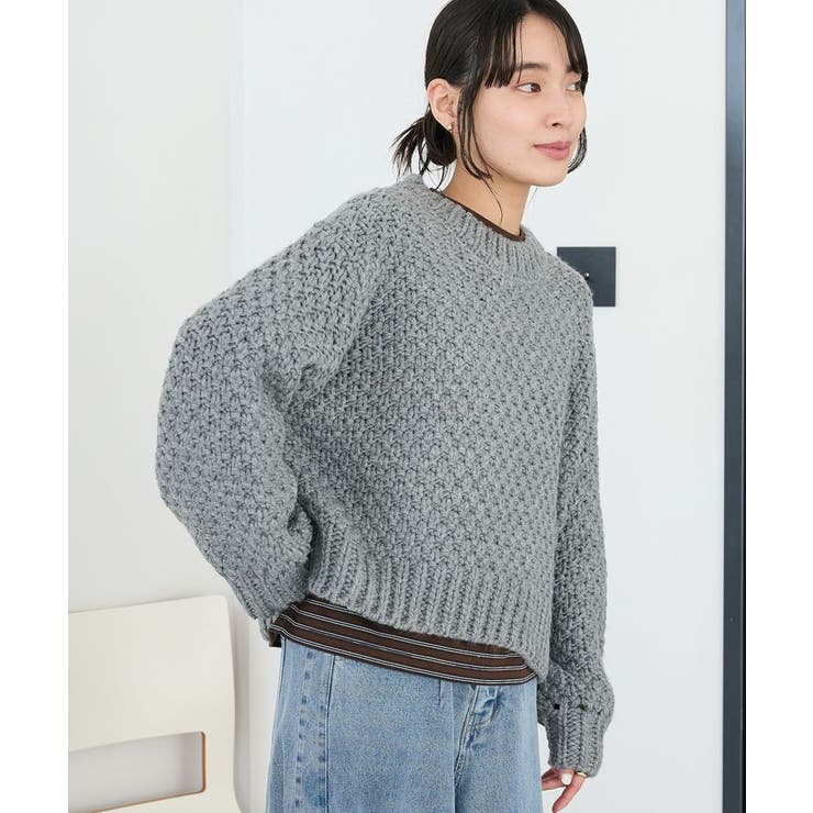 グレー | 洗える/ローゲージカノコニットプルオーバー | CRAFT STANDARD BOUTIQUE