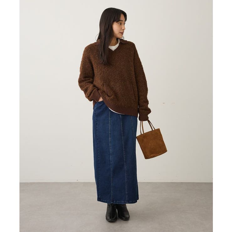 洗える/配色Vネックニットプルオーバー | CRAFT STANDARD BOUTIQUE | 詳細画像7 