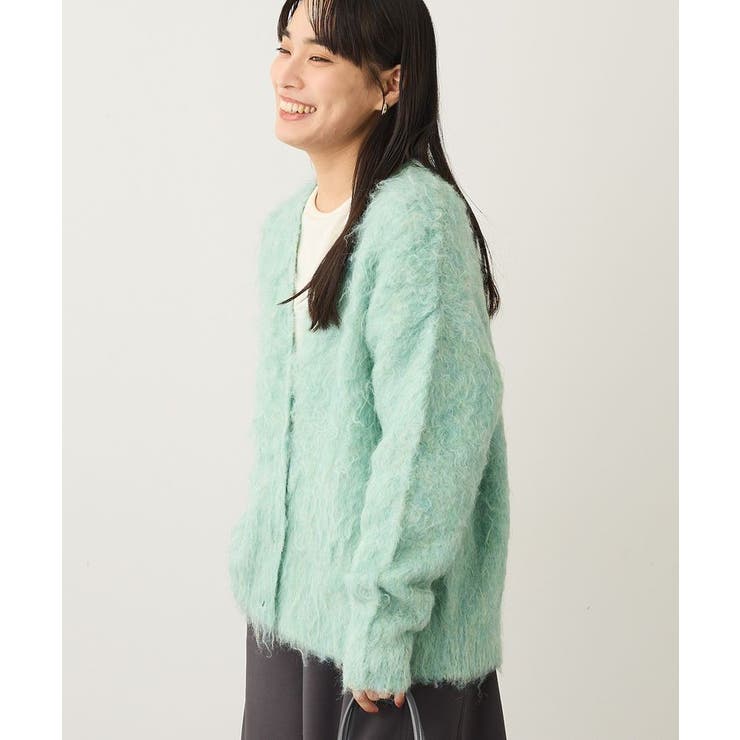 洗える/カール起毛モヘアライクVネックニットカーディガン | CRAFT STANDARD BOUTIQUE | 詳細画像9 