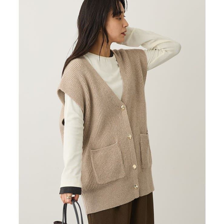 Vネックオーバーサイズニットベスト | CRAFT STANDARD BOUTIQUE | 詳細画像1 