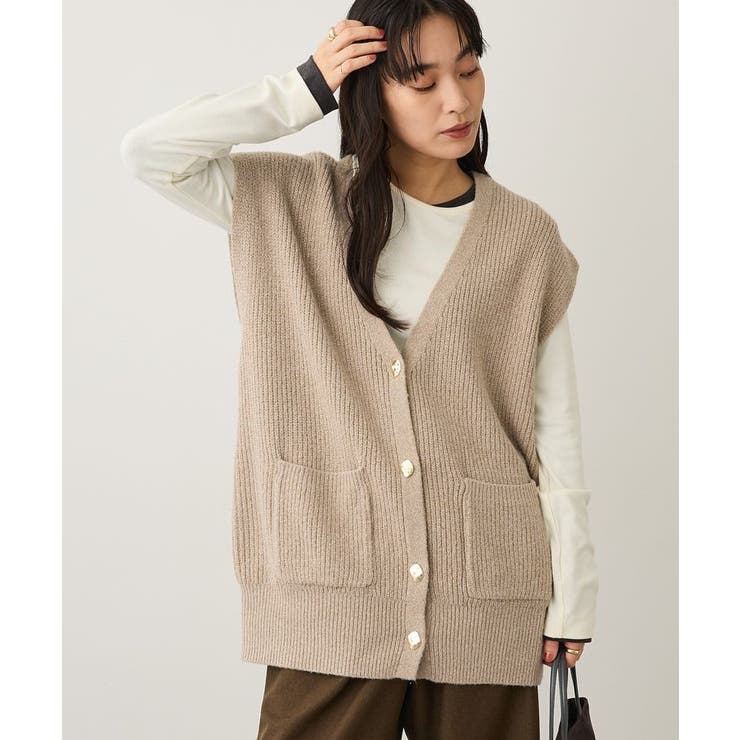 Vネックオーバーサイズニットベスト | CRAFT STANDARD BOUTIQUE | 詳細画像2 