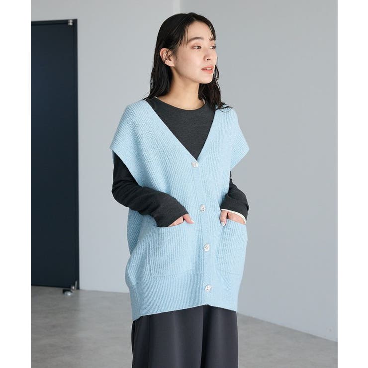 Vネックオーバーサイズニットベスト | CRAFT STANDARD BOUTIQUE | 詳細画像2 