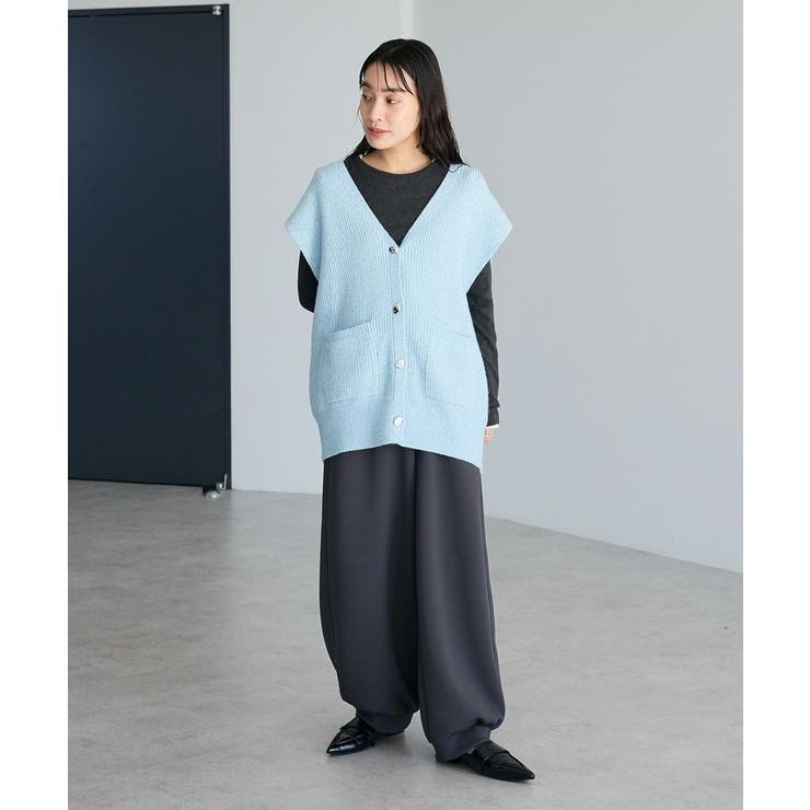 Vネックオーバーサイズニットベスト | CRAFT STANDARD BOUTIQUE | 詳細画像3 