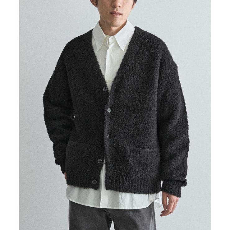 ブラック | フェザーモールニットカーディガン | CRAFT STANDARD BOUTIQUE