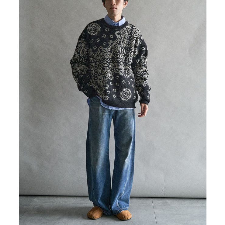 ペイズリー柄ニットプルオーバー | CRAFT STANDARD BOUTIQUE | 詳細画像4 
