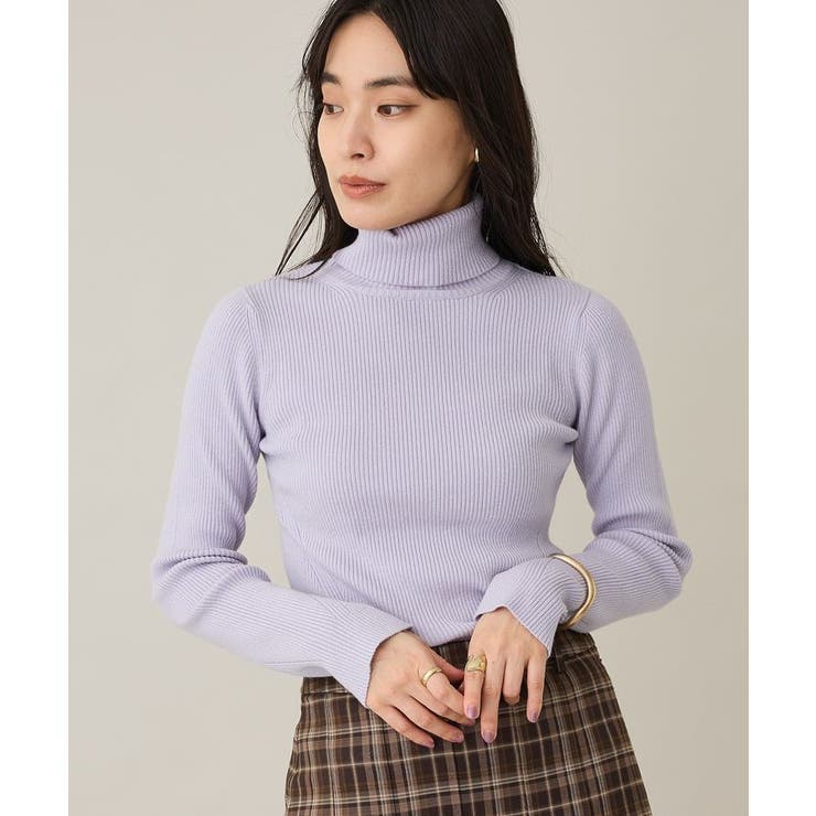 ライトパープル | 洗える/リブタートルニットプルオーバー | CRAFT STANDARD BOUTIQUE