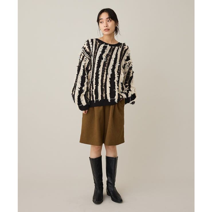バイカラーフリンジニットプルオーバー | CRAFT STANDARD BOUTIQUE | 詳細画像16 