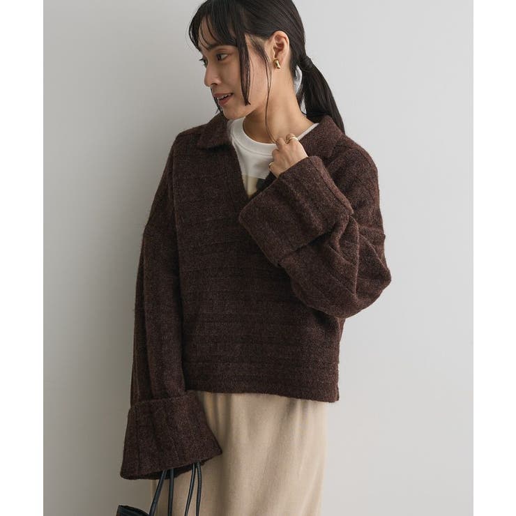 洗える/ロールアップ袖ショート丈ニットプルオーバー | CRAFT STANDARD BOUTIQUE | 詳細画像2 