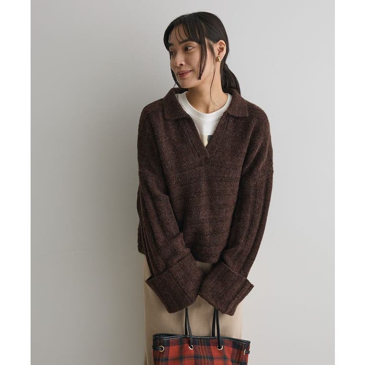 洗える/ロールアップ袖ショート丈ニットプルオーバー | CRAFT STANDARD BOUTIQUE | 詳細画像3 