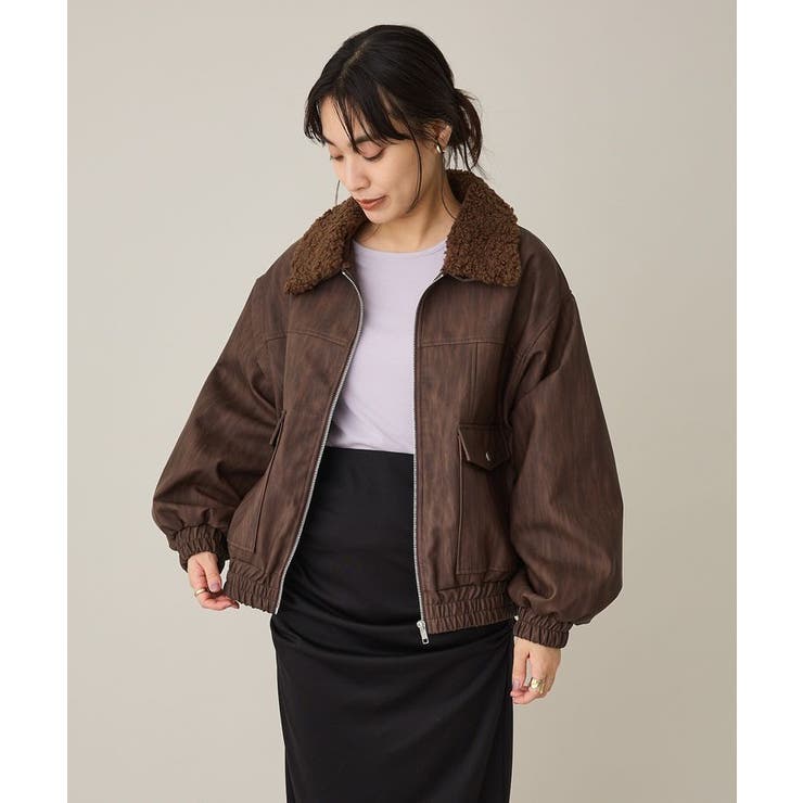 フェイクレザー衿ボアブルゾン | CRAFT STANDARD BOUTIQUE | 詳細画像15 