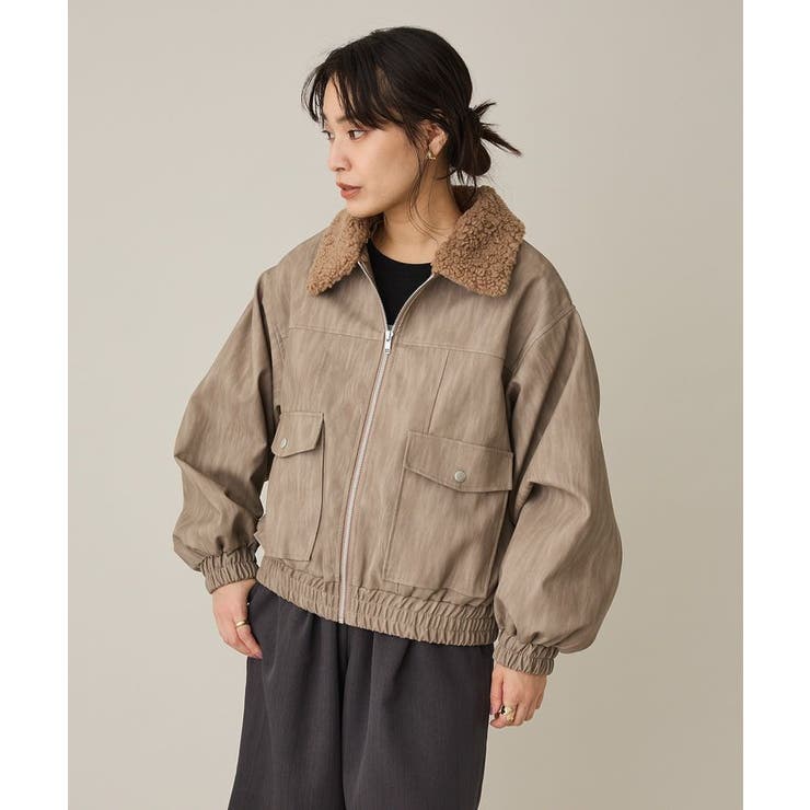 フェイクレザー衿ボアブルゾン | CRAFT STANDARD BOUTIQUE | 詳細画像2 