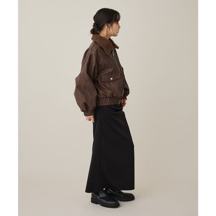 フェイクレザー衿ボアブルゾン | CRAFT STANDARD BOUTIQUE | 詳細画像20 