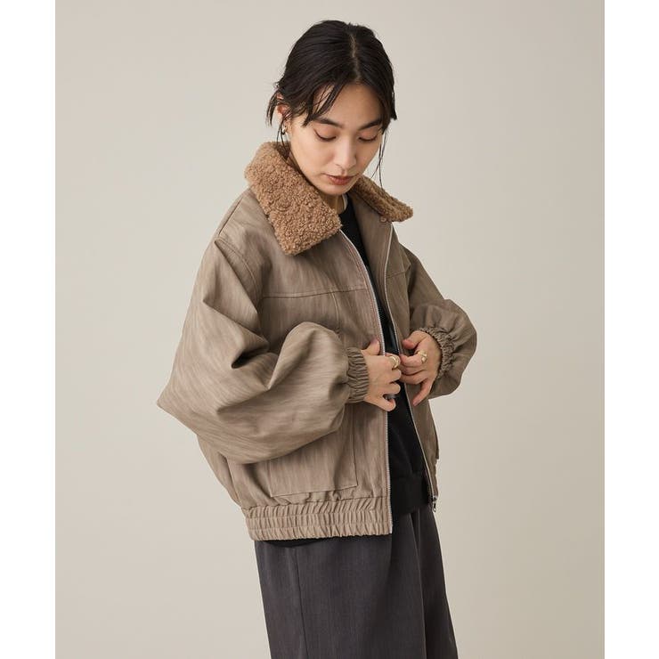 フェイクレザー衿ボアブルゾン | CRAFT STANDARD BOUTIQUE | 詳細画像4 