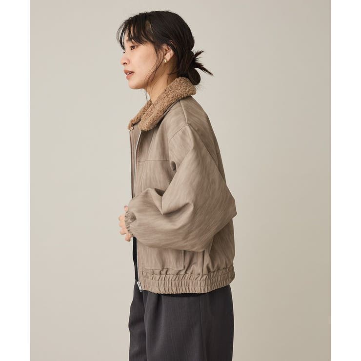 フェイクレザー衿ボアブルゾン | CRAFT STANDARD BOUTIQUE | 詳細画像6 