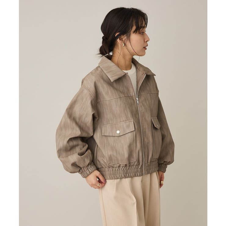 フェイクレザー衿ボアブルゾン | CRAFT STANDARD BOUTIQUE | 詳細画像12 