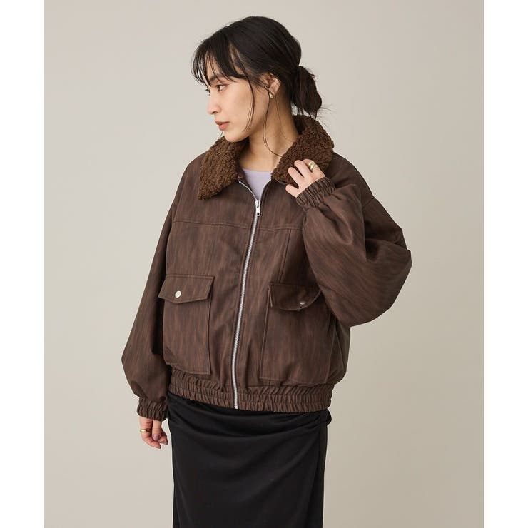 フェイクレザー衿ボアブルゾン | CRAFT STANDARD BOUTIQUE | 詳細画像16 