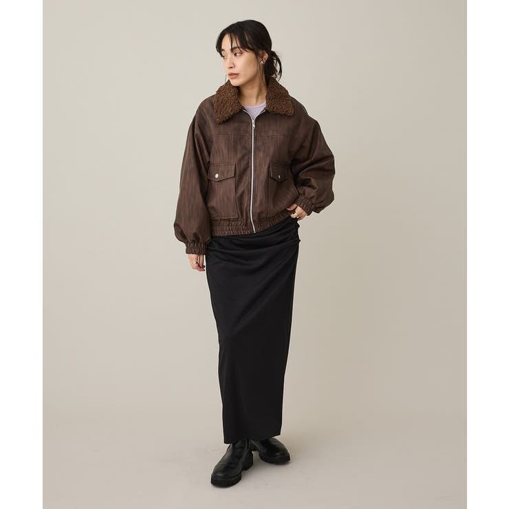 フェイクレザー衿ボアブルゾン | CRAFT STANDARD BOUTIQUE | 詳細画像19 