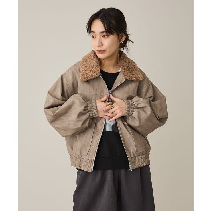 フェイクレザー衿ボアブルゾン | CRAFT STANDARD BOUTIQUE | 詳細画像3 