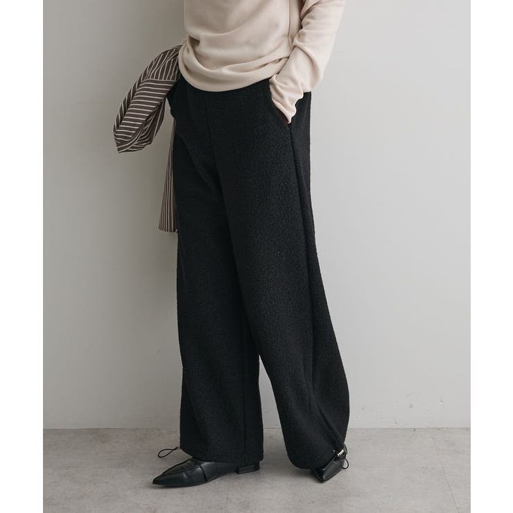 ブラック | ブークレ風カットソーパンツ | CRAFT STANDARD BOUTIQUE